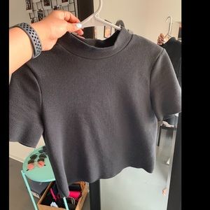 Zara cropped mock neck